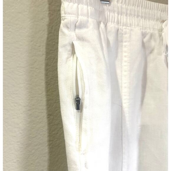 Athleta Retreat Linen High Rise Ankle Pants Size L Tall Size 14 - Picture 7 of 12